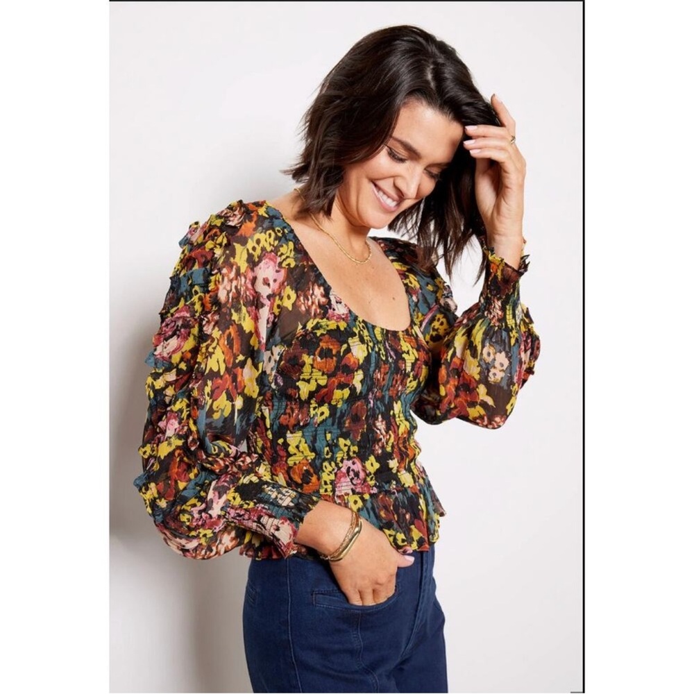 Cleobella Multicolor Floral Blouse